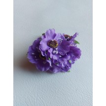 Букетики "Маки" на веточке (6 шт) цв. фиолетовый, цена за пучок